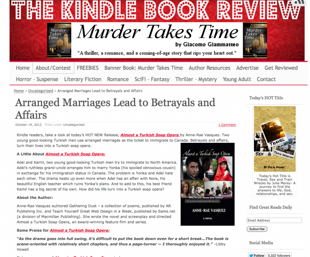 Featured on Kindle Book Review blog - Oct 19 2012